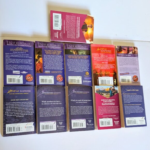 Harlequin Romantic Suspense Love Inspired Inspirational Set of 11 Mixed Small - Picture 3 of 7